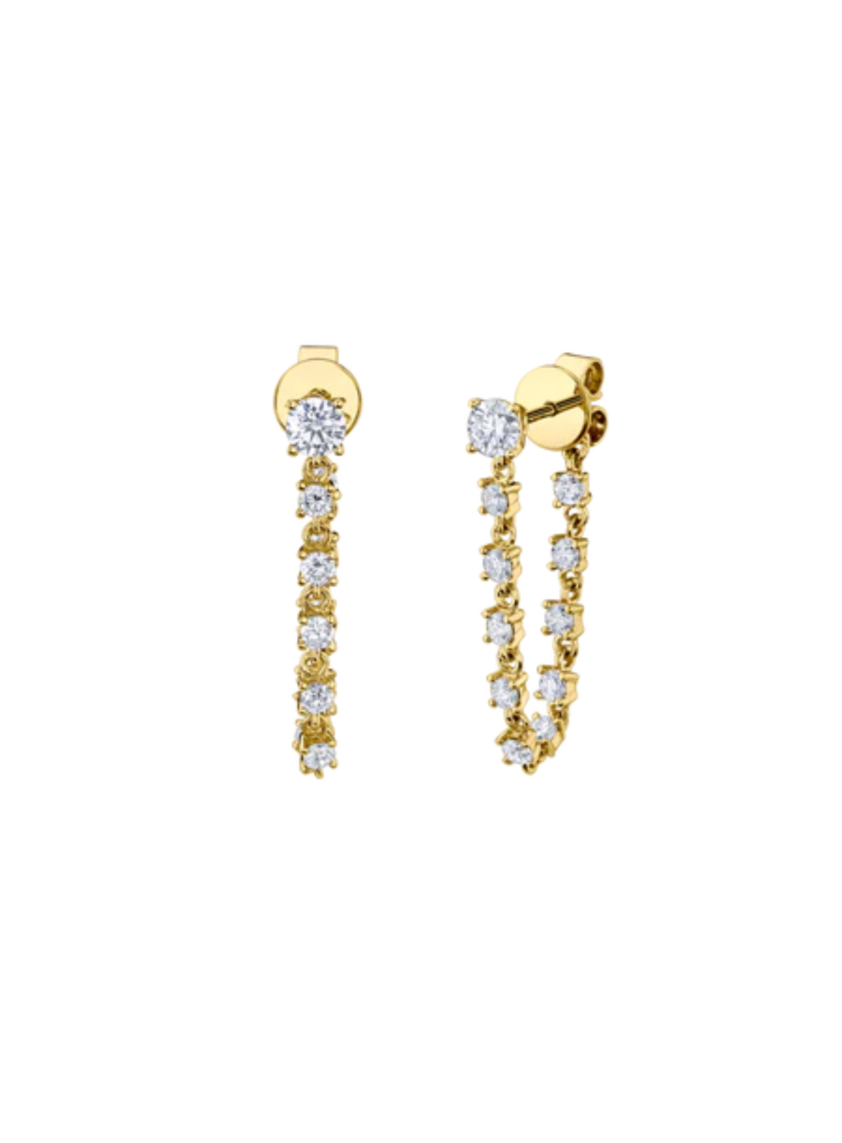 Diamond Loop Earrings