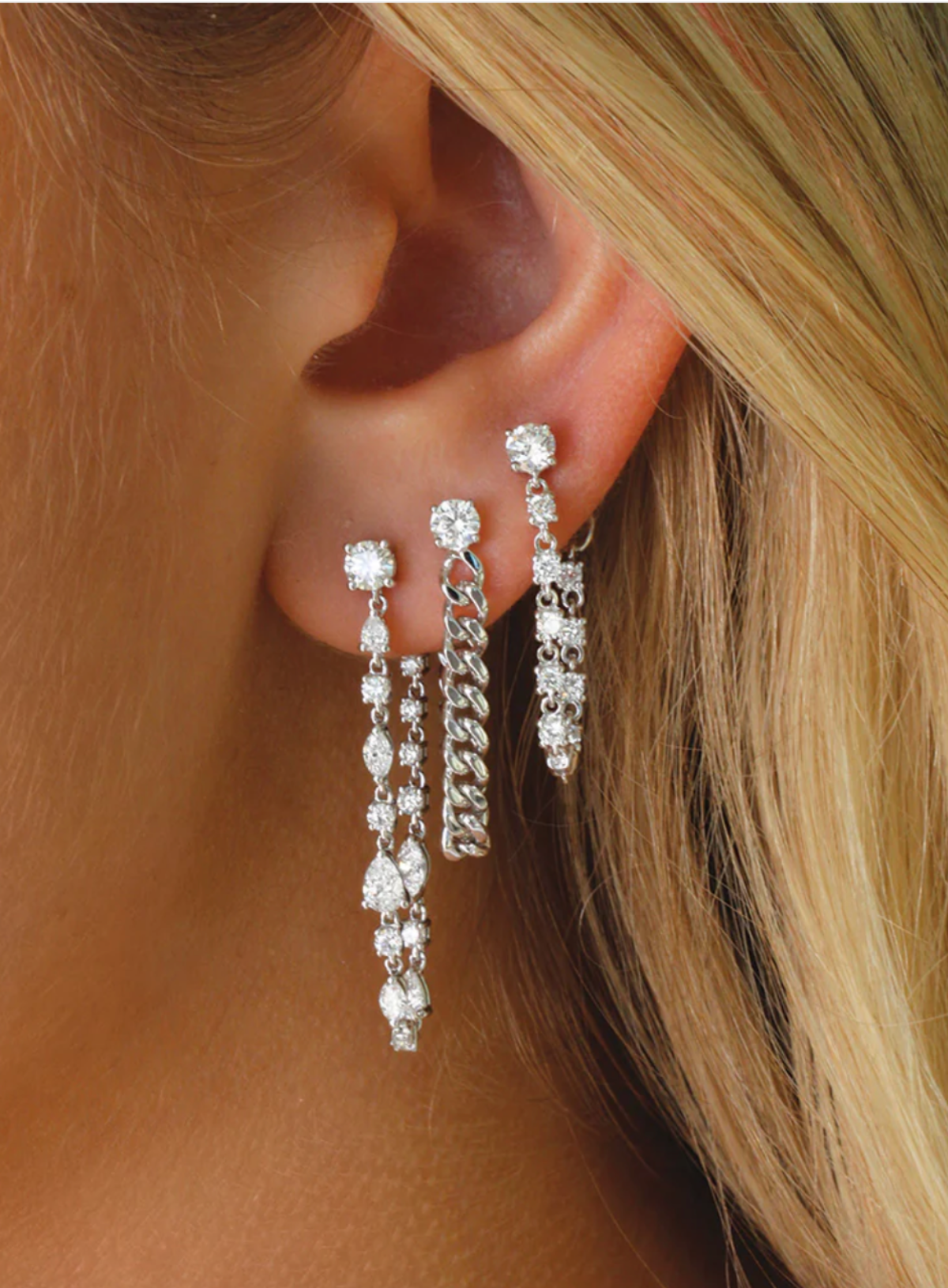 Diamond Loop Earrings