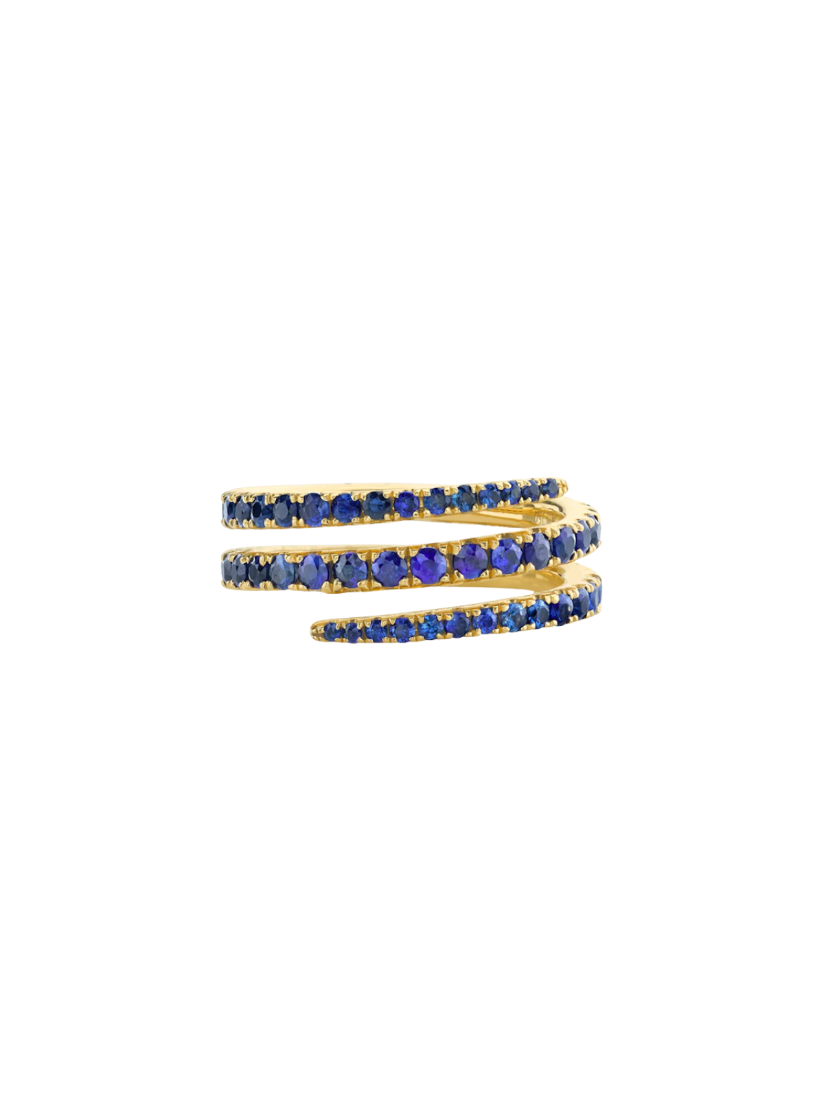 Blue Sapphire Coil Ring