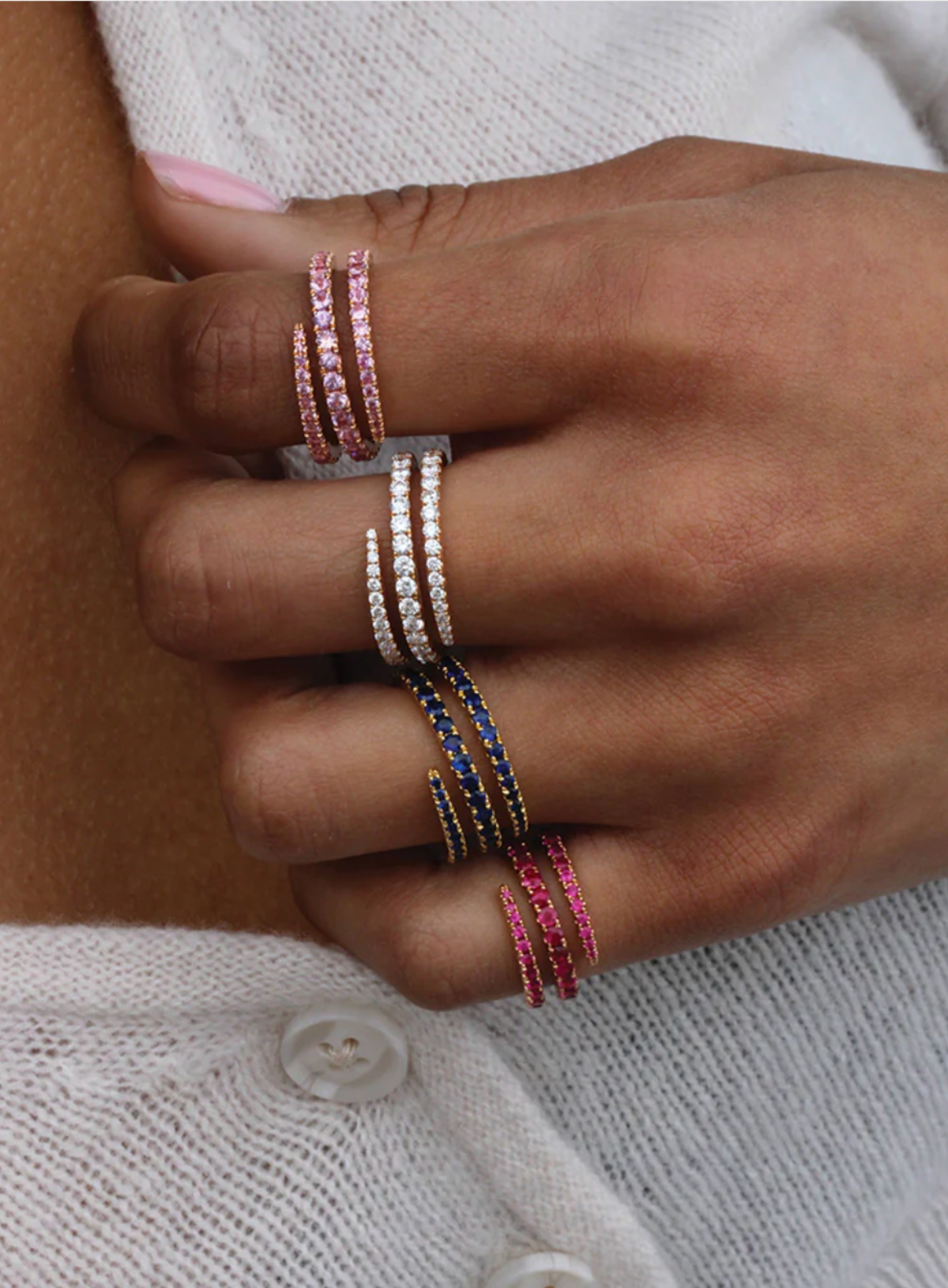 Blue Sapphire Coil Ring