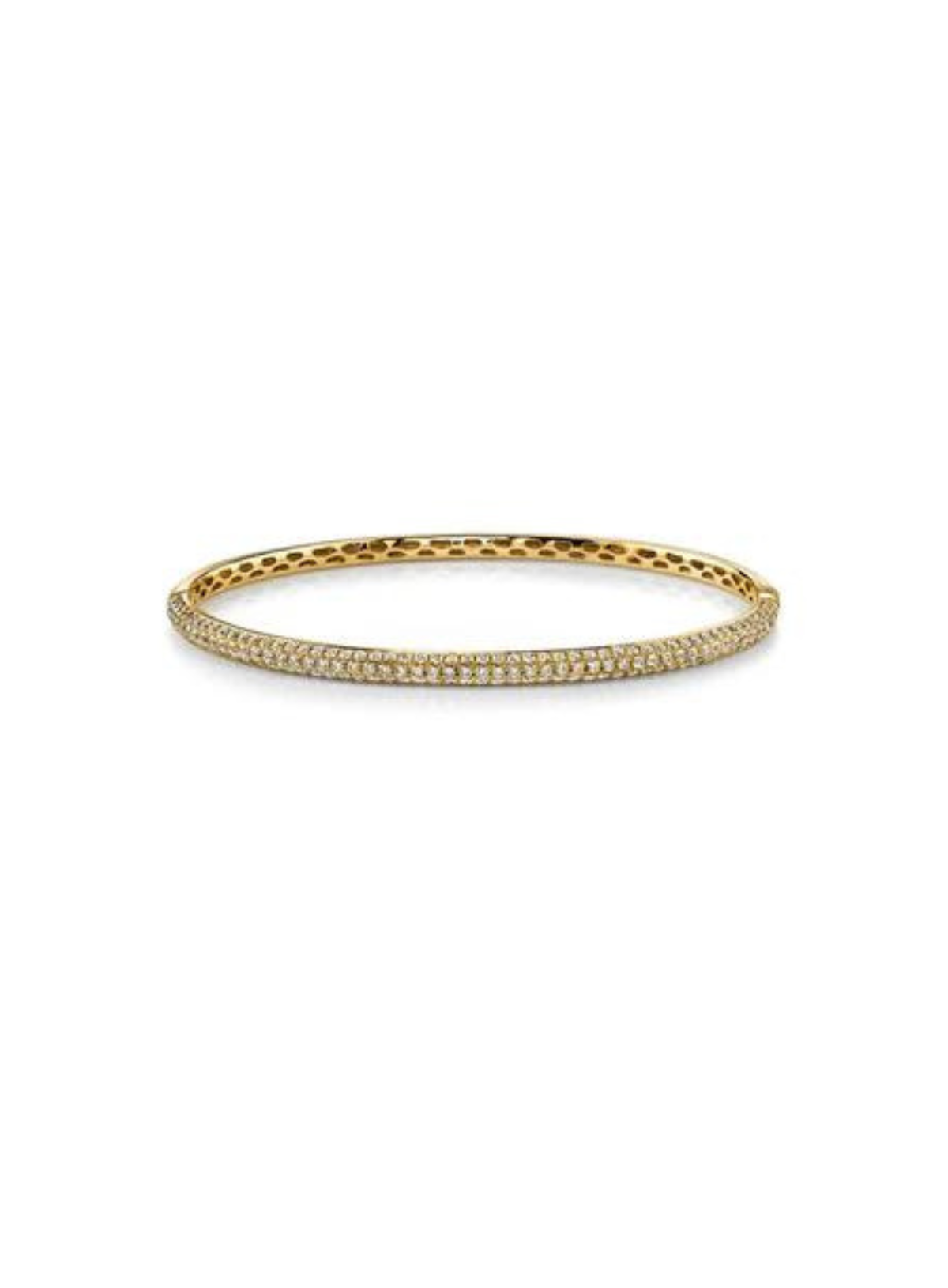 Three Row Diamond Bangle