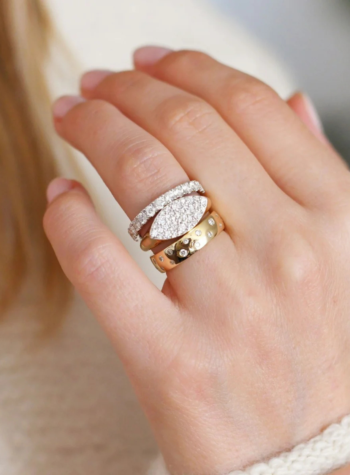 Diamond Polka Dot Ring