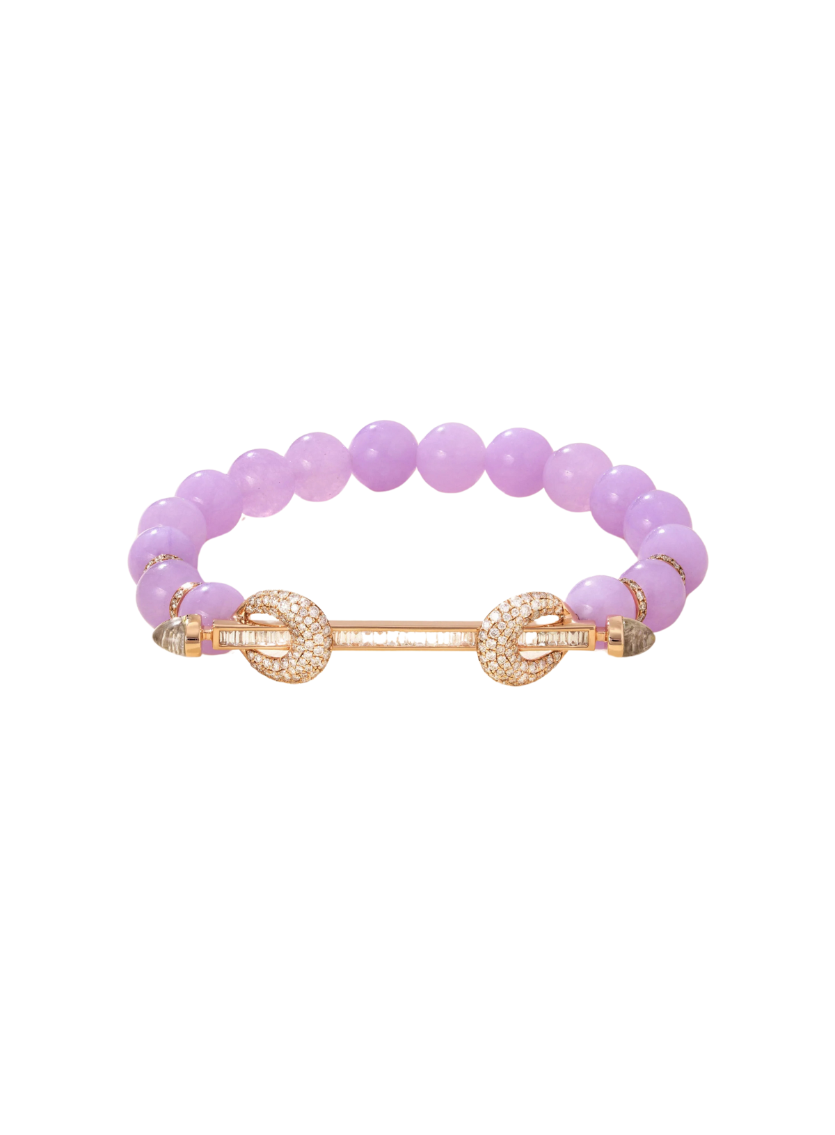 Lavender Diamond Rose Chakra Bracelet