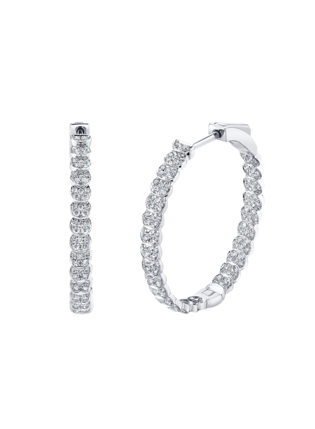 Diamond Luna Hoops