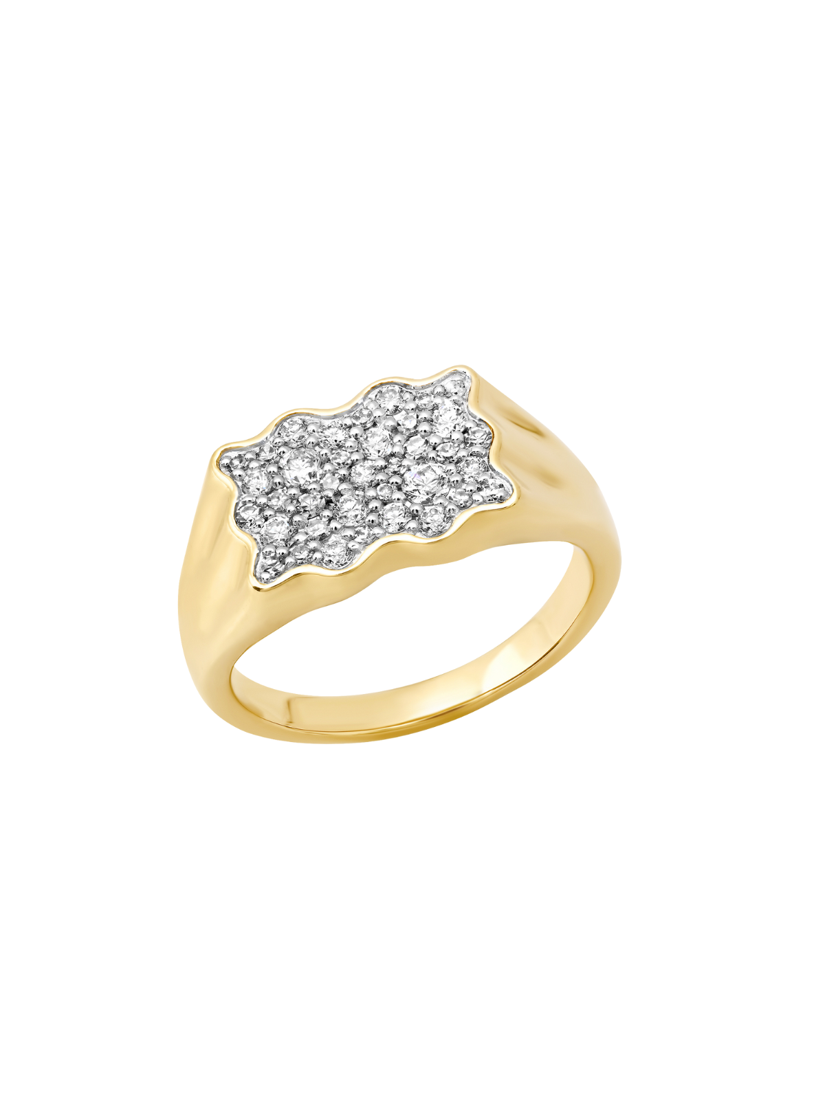 Diamond Form Signet Ring