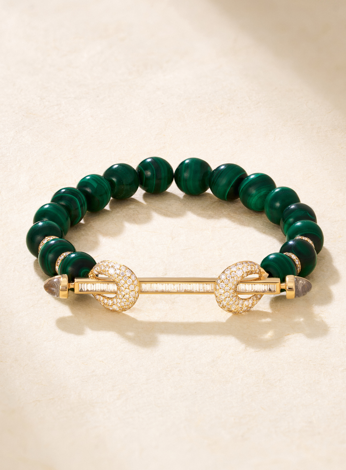 Malachite Diamond Chakra Bracelet