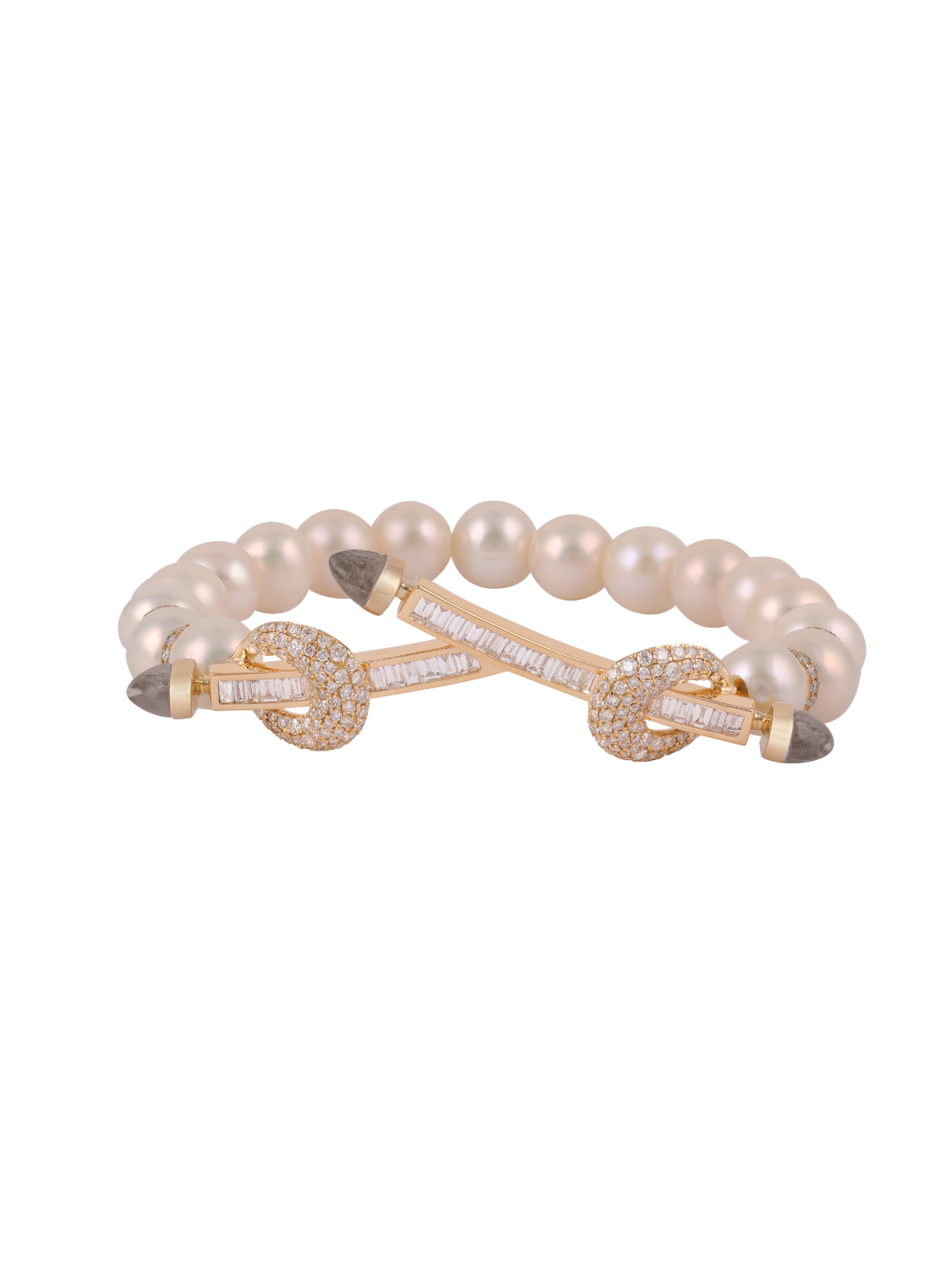 Pearl Double Diamond Twin Chakra Bracelet