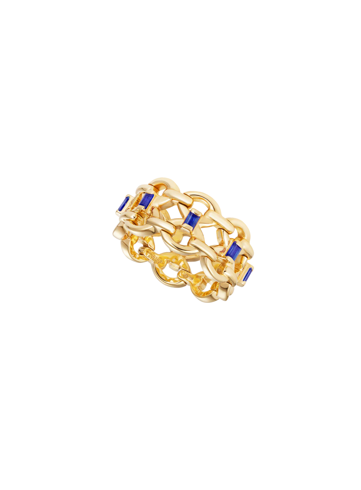 Catena Double Blue Sapphire Baguette Ring