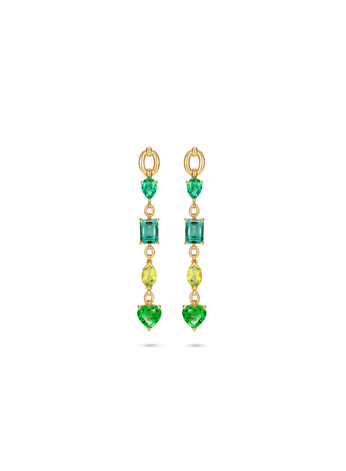 Catena Multi Stone Green Earrings