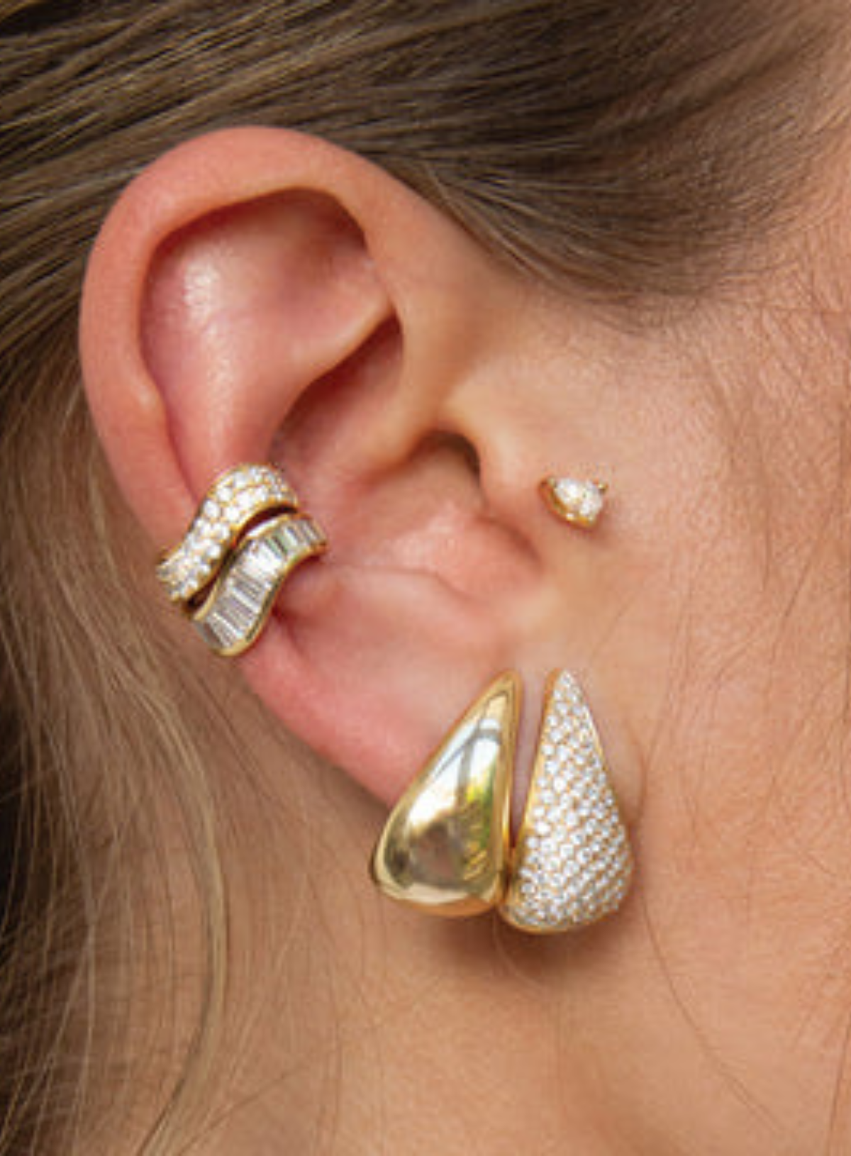 Diamond Claw Earrings