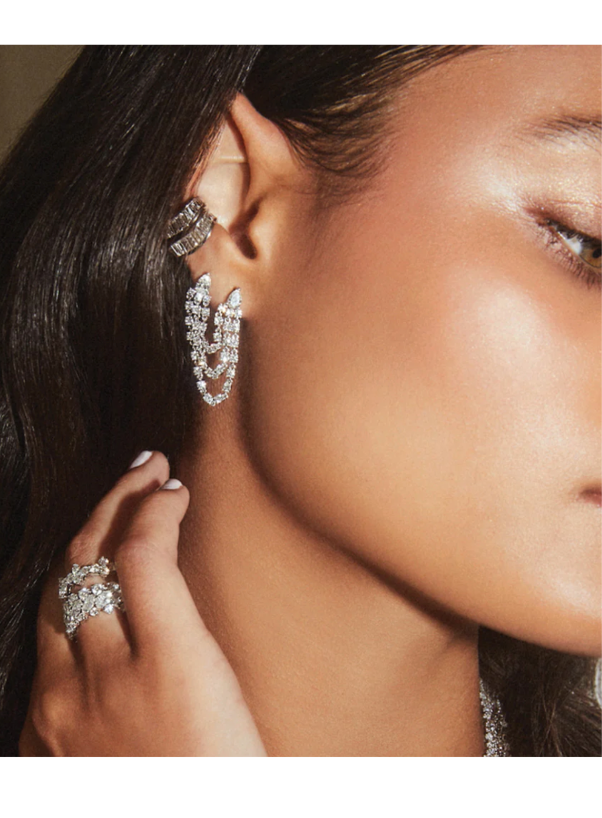 Bianca Earring With Pear Diamond Studs