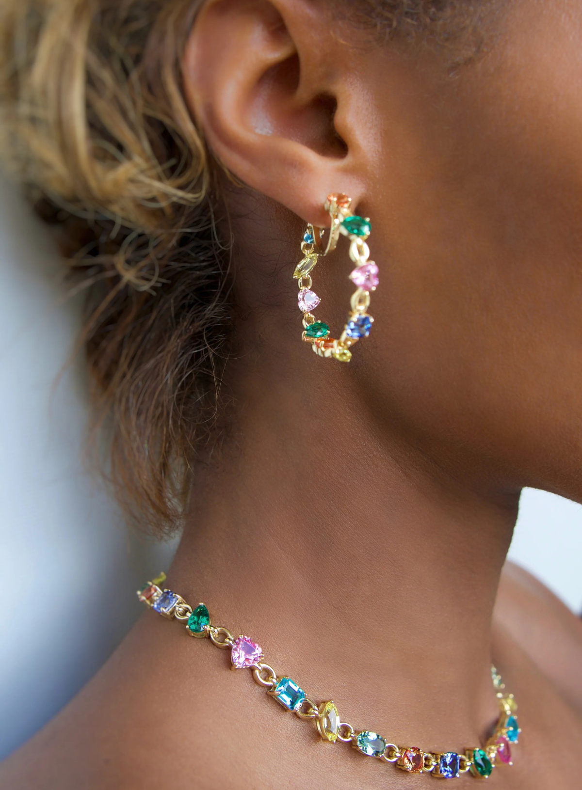 Catena Rainbow Hoop Earrings