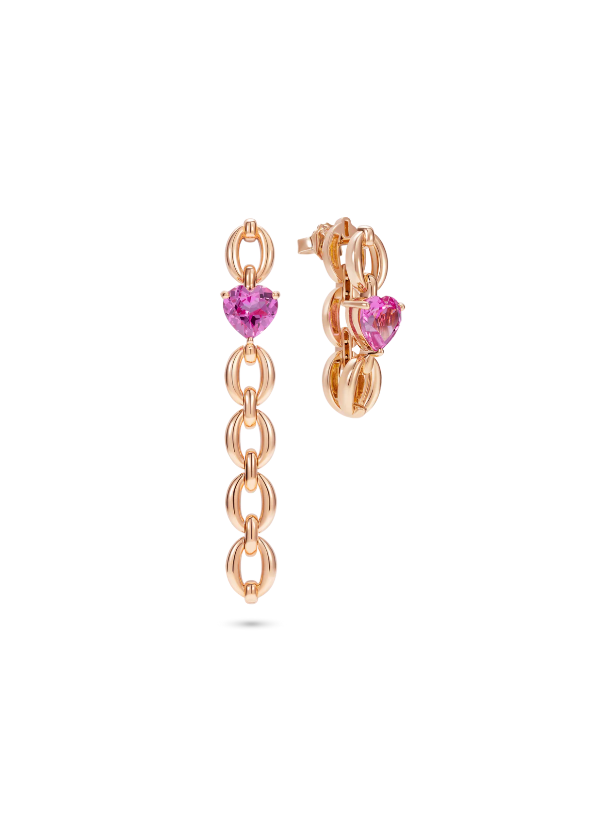 Catena Long Heart Earrings