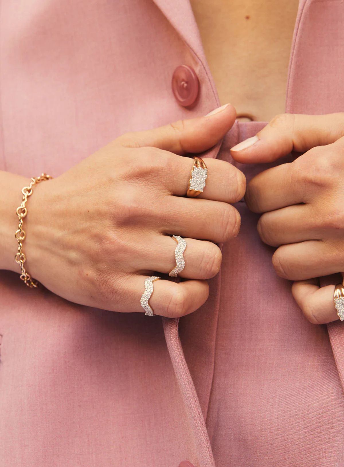 Diamond Form Signet Ring